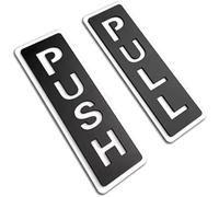 Targhetta Spingi Tira Etichetta guida push pull da 2 pezzi for l'ufficio della hall e la porta d'ingresso interna(Black)
