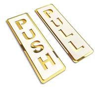 Targhetta Spingi Tira Etichetta guida push pull da 2 pezzi for l'ufficio della hall e la porta d'ingresso interna(Gold)
