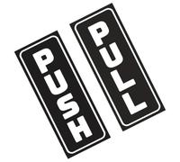 Targhetta Spingi Tira Targa da parete push-pull riutilizzabile con lettera cava striscia adesiva for porta scorrevole for casa e ufficio