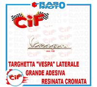 Targhetta Vespa Laterale Adesiva Cromata PIAGGIO VESPA GTS ABS 250 2005 - 2012