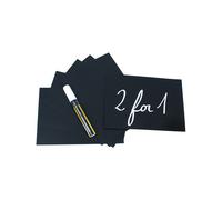 Securit - Set 20 etichette A6 per pennarelli a gesso liquido - nero con pennarello bianco