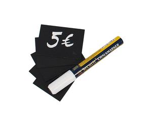 Targhette - 5,2 x 7,4 cm (A8) - nero - Securit - set 20 pezzi
