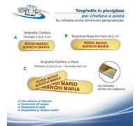 Targhette citofono posta plexiglass incise personalizzate forniture condominiali