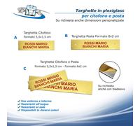 Targhette citofono posta plexiglass incise personalizzate forniture condominiali
