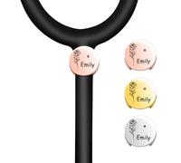 Targhette con Nome per Stetoscopio Personalizzate per Infermieri, Ciondoli Personalizzati con Nome Inciso per Stetoscopio con Accessori per Targhetta Identificativa, Regali di Laurea Personalizzati