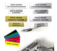 Targhette etichette adesive Citofono Posta personalizzate in vinile non rigide Resistenti per Esterno con codice CIN locazione turistica bed e breakfast hotel locanda pensione varie Misure e Colori