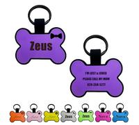 Targhette identificative in silicone per cani, incisione silenziosa personalizzata con il nome dell'animale domestico, disegni e motivi di ossa carine per animali domestici