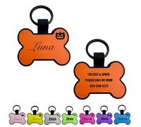 Targhette identificative in silicone per cani, incisione silenziosa personalizzata con il nome dell'animale domestico, disegni e motivi di ossa carine per animali domestici