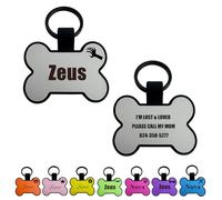 Targhette identificative in silicone per cani, incisione silenziosa personalizzata con il nome dell'animale domestico, disegni e motivi di ossa carine per animali domestici