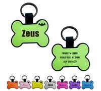 Targhette identificative in silicone per cani, incisione silenziosa personalizzata con il nome dell'animale domestico, disegni e motivi di ossa carine per animali domestici