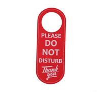 Targhette in pelle PU su entrambi i lati per porte con scritta "Do Not Disturb and Quiet Labels for various Occasions" (Red Please do not disturb)