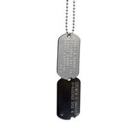 Targhette militari con incisione James Bucky Barnes x Steven Rogers 'Captain America', stile Seconda guerra mondiale, pre 1965, in acciaio INOX, catenina inclusa