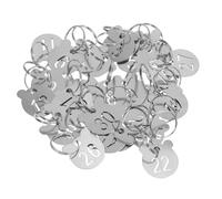Targhette Numerate in Acciaio Inox 30 Pezzi, Orso Cavo