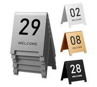 Targhette Numerazione Tavoli, Tavolo Segno In Acrilico Per Matrimonio, 1-20/1-50/1-100 Numero Di Tavolo Da Tenda Doppia Faccia, Per Ristoranti, Caffè, Matrimoni, Banchetti(Silver,1-50)
