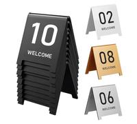 Targhette Numerazione Tavoli, Tavolo Segno In Acrilico Per Matrimonio, 1-20/1-50/1-100 Numero Di Tavolo Da Tenda Doppia Faccia, Per Ristoranti, Caffè, Matrimoni, Banchetti(Black,1-20)