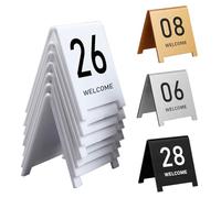 Targhette Numerazione Tavoli, Tavolo Segno In Acrilico Per Matrimonio, 1-20/1-50/1-100 Numero Di Tavolo Da Tenda Doppia Faccia, Per Ristoranti, Caffè, Matrimoni, Banchetti(White,1-100)