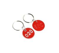 Targhette numeriche in metallo alluminio | Identificazione dell'inventario dell'ufficio multicolore 1-200(Red,101-200)