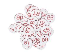 Targhette numeriche in plastica, Etichette numeriche in plastica Confezione da 100 numeri sequenziali multicolori da 3,5 cm 1-100(WHITE)
