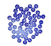 Targhette numeriche in plastica, targhette portachiavi rotonde, Targhette numeriche in plastica multicolore da 3,5 cm con numeri 1 a 100, confezione(Blu)