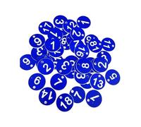 Targhette numeriche rotonde in plastica, Etichette con numeri incisi multicolori da 100 pezzi 1-100 3,5 cm/1,38 pollici(Blu)