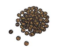 Targhette numeriche rotonde in plastica, Etichette numeriche in plastica da 100 pezzi 1-100 nere, diametro 3,5 cm
