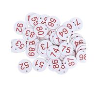 Targhette numeriche rotonde in plastica, Etichette numeriche in plastica da 100 pezzi multicolore 1-100 3,5 cm(Wit)