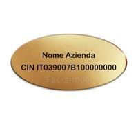 Targhette Ovali Personalizzate in Acrilico incise | Personalizzate con nome e codice CIN per porta ingresso - Disponibili in diverse misure e colori