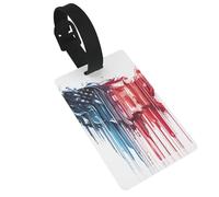 Targhette per bagagli a forma di bandiera americana che si sciolgono, etichette identificative per valigie, ideali per viaggi, crociere, zaini, borse