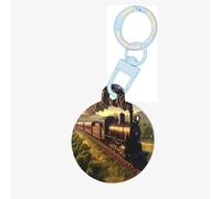 Targhette per cani a forma di treno volante, rotonde in acrilico, perfette per cani e gatti di piccola e grande taglia, carine e funzionali