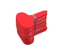 Targhette Per Piante 200 pezzi di identificazione smerigliato segno fiore albero etichetta marchio pianta in vaso vivaio segni scheda rapida plastica tipo T per Giardino(Red)