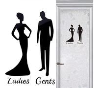 Targhette Porta WC per Uomini e Donne, WC Segno Targa Toilette Bagno 1 Paio Porta Targhetta Cartello Toilette Adesivi Segnaletica Simbolo Uomo e Donna Targhette Bagno