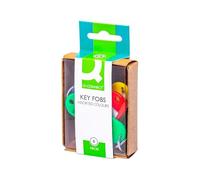 Targhette portachiavi Q-Connect 5,8x2 cm plastica colori assortiti conf. da 6 - KF02036