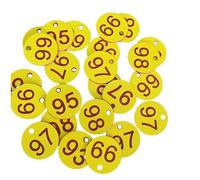 Targhette portanumero in plastica Multicolor 100 pz(Yellow)