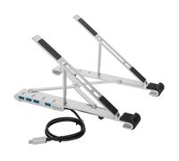 Targus AWU100205GL supporto per laptop Supporto per computer portatile Argento 39,6 cm [15.6] (PORTABLE STAND AND USB-A HUB - ) NEW