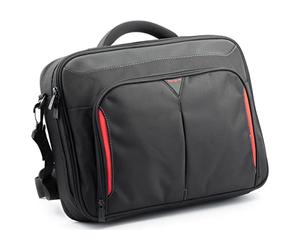 Targus Classic+ CN415EU - Borsa per notebook con schermo da 15,6”, Nero/Rosso
