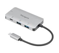 Targus - Hub multi-porta USB-C con 2 porte USB-A e 2 porte USB-C con pass-passante da 100 W, grigio (ACH228EU)