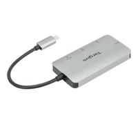 Targus - Hub multi-porta USB-C con 2 porte USB-A e 2 porte USB-C con pass-passante da 100 W, grigio (ACH228EU)