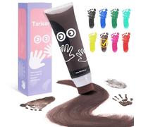 Taricor 75ml Kit Impronte Neonato, kit impronta cane Con Attacco Spugna, Inchiostro Impronta Neonato per Regalo Battesimo Bimbo, Artigianato Familiare, Regalo di Natale (Marrone da 75ml)