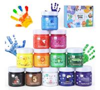 Taricor Dipinti per dita per bambini, 12 x 60 ml, pittura per bambini con dita, kit di dipinti per bambini 1, 2, 3 anni, per bambini, adatto come regalo per bambini, pittura a mano