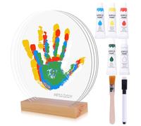 Taricor Set di impronte e impronte per bambini, set di impronte a mano, con spazio per 5, colori atossici, ideale come regalo per bambini, decorazione per la cameretta dei bambini e dei bambini