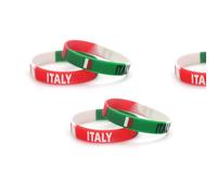 TARIFA UNITED 5 Braccialetti italiani silicone bandiera Italiana gadget Italia souvenir italia bandierine Italia braccialetti gomma colorati bandiera Italia braccialetti silicone