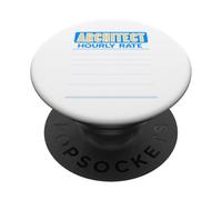 Tariffa oraria Di Un Architetto Retro Divertente Architettura Presente PopSockets PopGrip Adesivo
