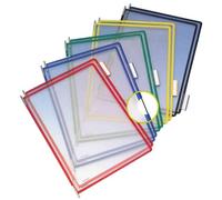 Tarifold 114002 - Busta in PVC con pigne per display da parete e portadocumenti, formato A4, 10 tasche, colore: Bianco
