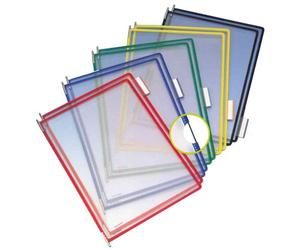 Tarifold 114002 - Busta in PVC con pigne per display da parete e portadocumenti, formato A4, 10 tasche, colore: Bianco