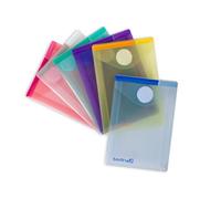 Djois by Tarifold - B510219 - Buste con velcro - formato verticale - 8 x 11,5 cm - PP - colori assortiti - Djois - conf. 6 colori - 80543 - Conf. da 1 Pz. - B510219