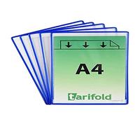 Tarifold B134521 Buste A4 Con Retro Adesivo, 5 Pz, Blu