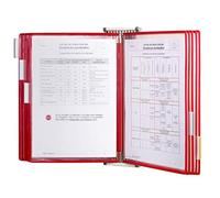 Tarifold B414103 Leggio A Muro A4 In Metallo Con 10 Buste, Rosso