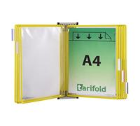 Tarifold B414104 Leggio A Muro A4 In Metallo Con 10 Buste, Giallo
