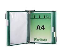 Tarifold B414105 Leggio A Muro A4 In Metallo Con 10 Buste, Verde