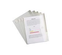 Tarifold Busta portadocumenti formato A4 con chiusura in velcro, collezione T, 20/100, in polipropilene, trasparente, confezione da 5